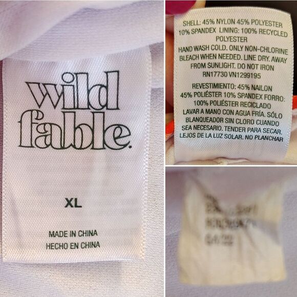 Wild Fable Red Gingham Halter Neck High Leg One Piece Swimsuit XL - Picture 16 of 16